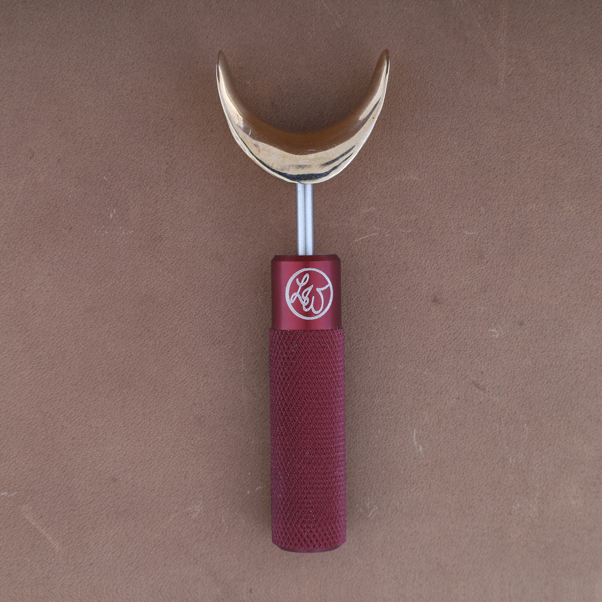 Leather Wranglers SK-3 swivel knife, 1/2 inch barrel, Red, saddle rounded yoke