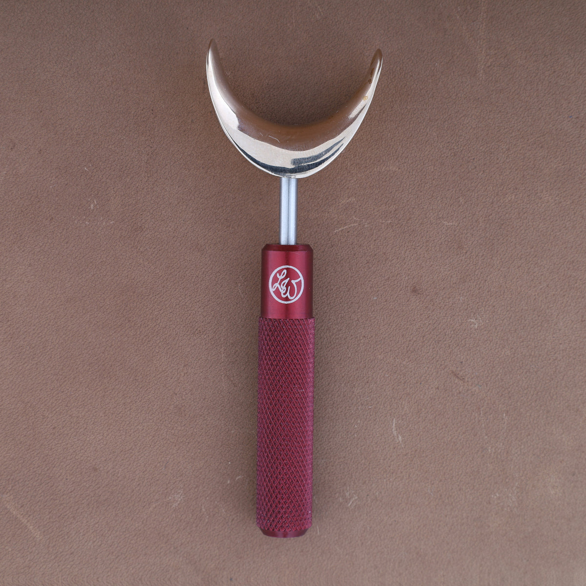 Leather Wranglers SK-3 swivel knife, 3/8 inch barrel, Red, saddle rounded yoke