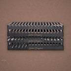 Stacked Leather Wranglers Tools Trays holding stamping tools