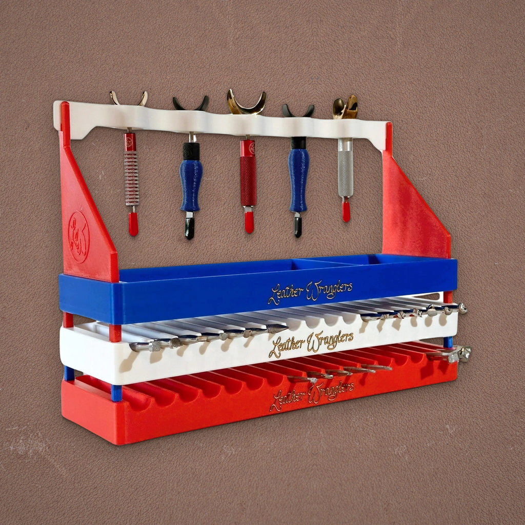 Tools Trays stacked with a Swivel Knife Rack