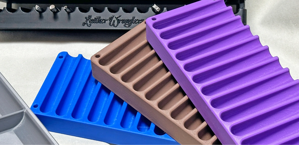 Leather Wranglers Tools Trays close up